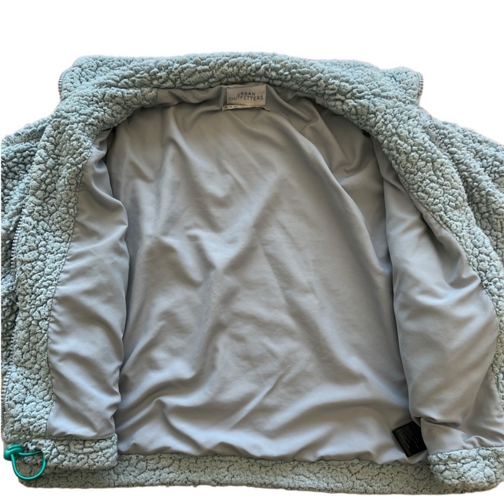 Urban Outfitters Cozy Blue Zip Up‎ Sherpa Jacket size M - Picture 3 of 5
